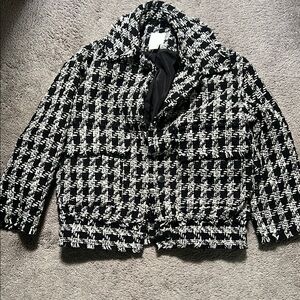 H&M Monochrome Textured Jacket